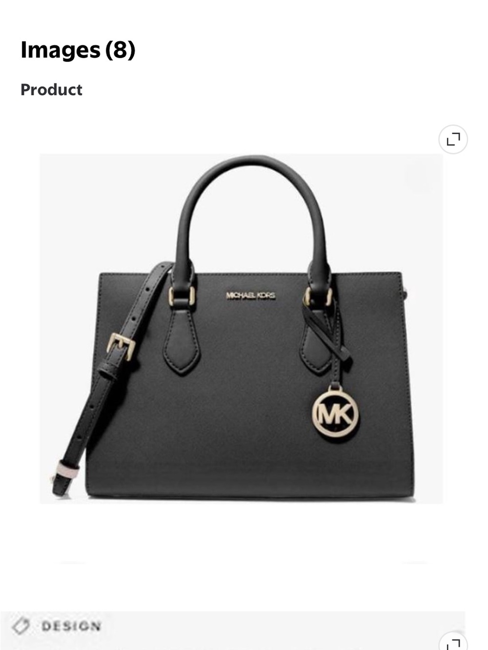 Michael Kors Black Saffiano Satchel with Gold Hardware